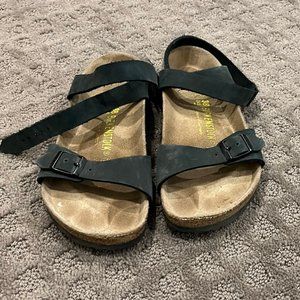 Birkenstock Black Yara / Daloa Birko-Flor Size 38